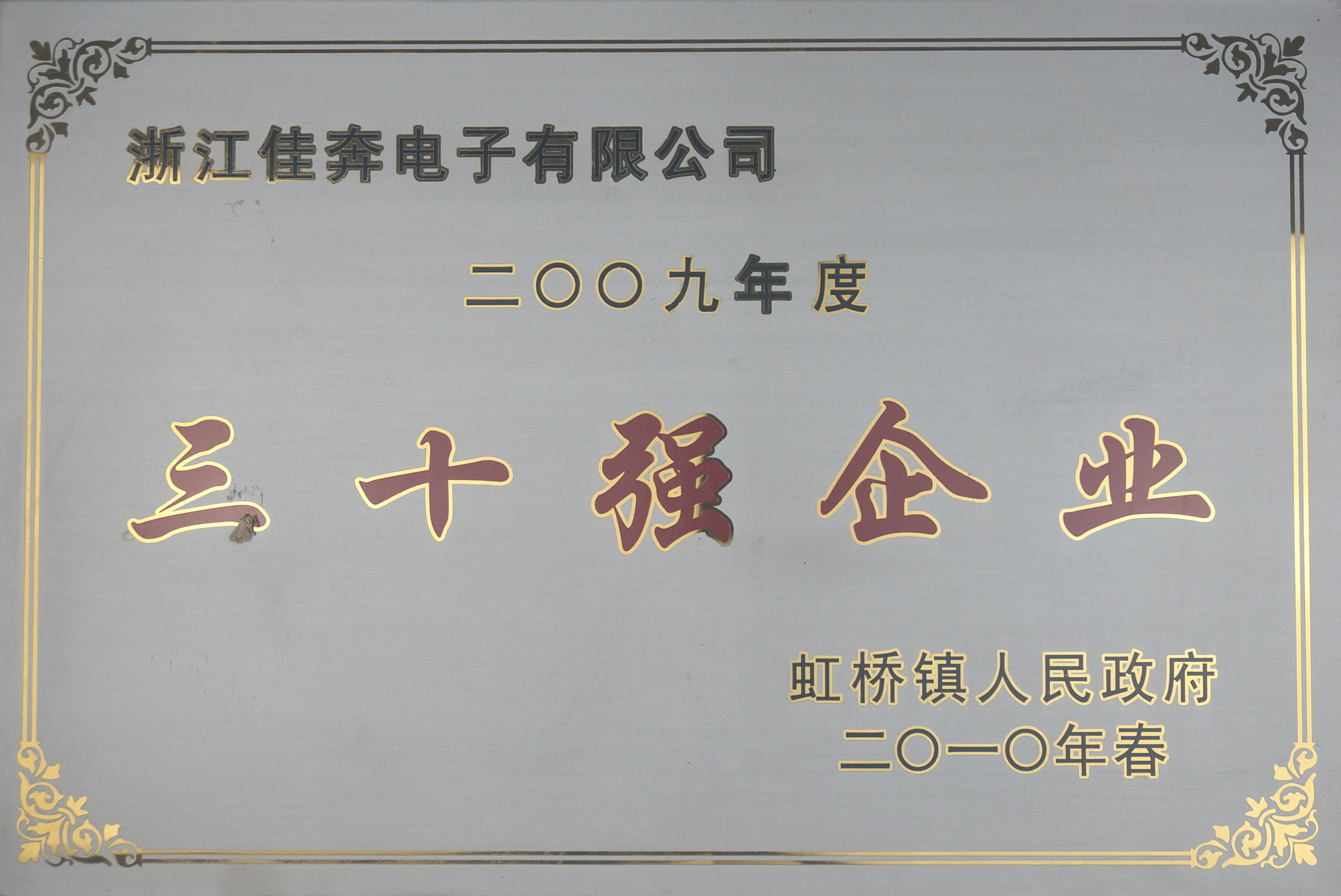 2009年度虹桥镇三十强企业